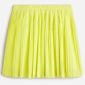 J. Crew Pleated Mini Skirt Cotton • Pale Kiwi • XL